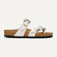 Mayari Flowers Leather White Regular