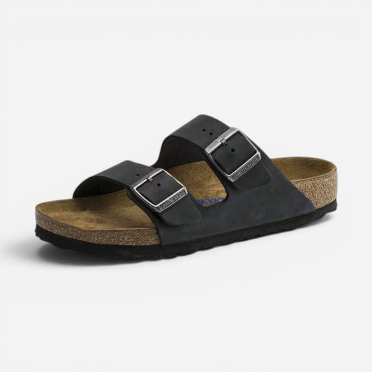 Arizona Soft Footbed Black Oiled Leather Narrow