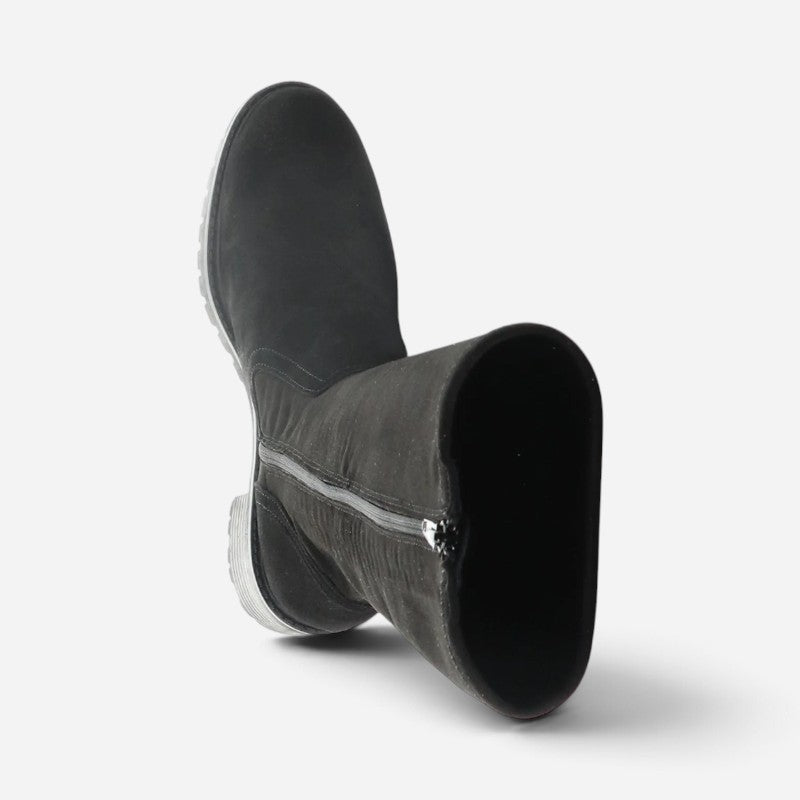 Isen Waterproof Black Suede