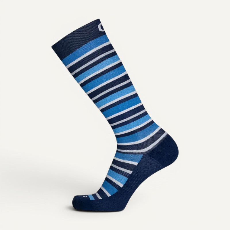 Wellness Compression Over The Calf Blue Stripes