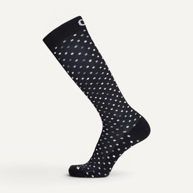 Wellness Compression Over The Calf Black Polka Dots