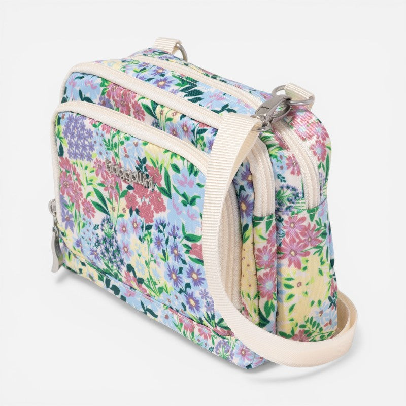 Trifecta RFID Wallet Crossbody Meadow Print