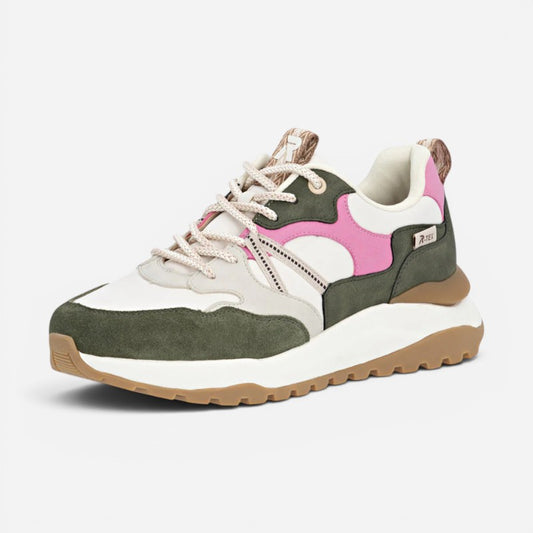 Akilah 01 Olive/Crema/Pink
