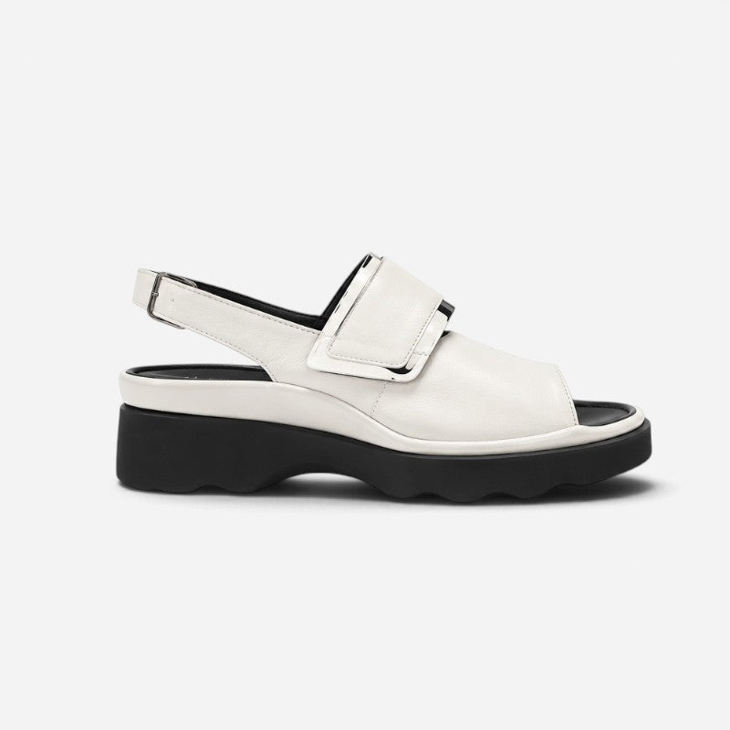 Wilminton 1349W White Nappa/Black Patent Trim
