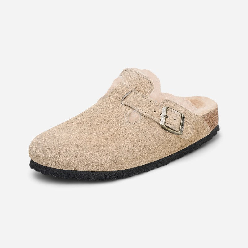 Boston Shearling Taupe Sandcastle Suede Leather Regular