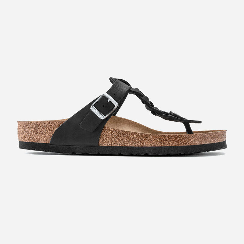 Gizeh Braided Black Oiled Leather Regular