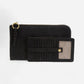 Karina Convertible Wristlet & Wallet Black Faux Suede