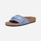 Oita Braided Elemental Blue Suede Leather Narrow