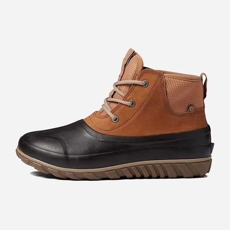 Classic Casual Lace Leather Cognac Multi