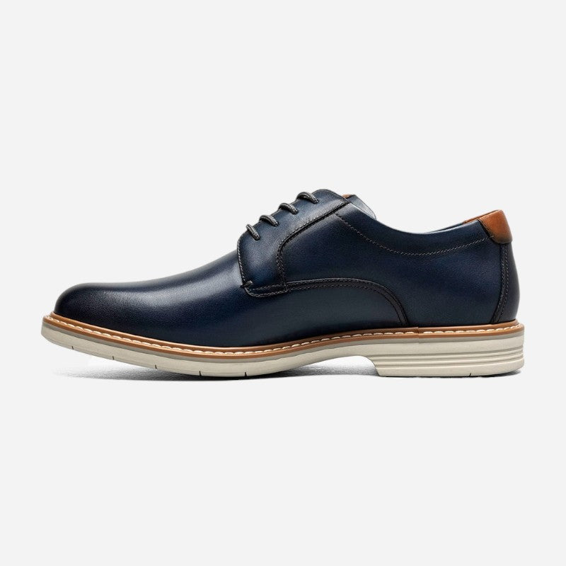 Men's Norwalk Plain Toe Oxford Navy Smooth W/White sole