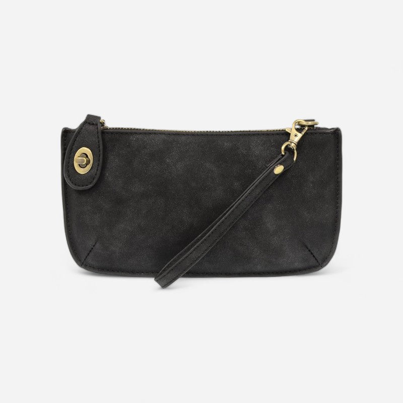 Lux Crossbody Wristlet Clutch Black