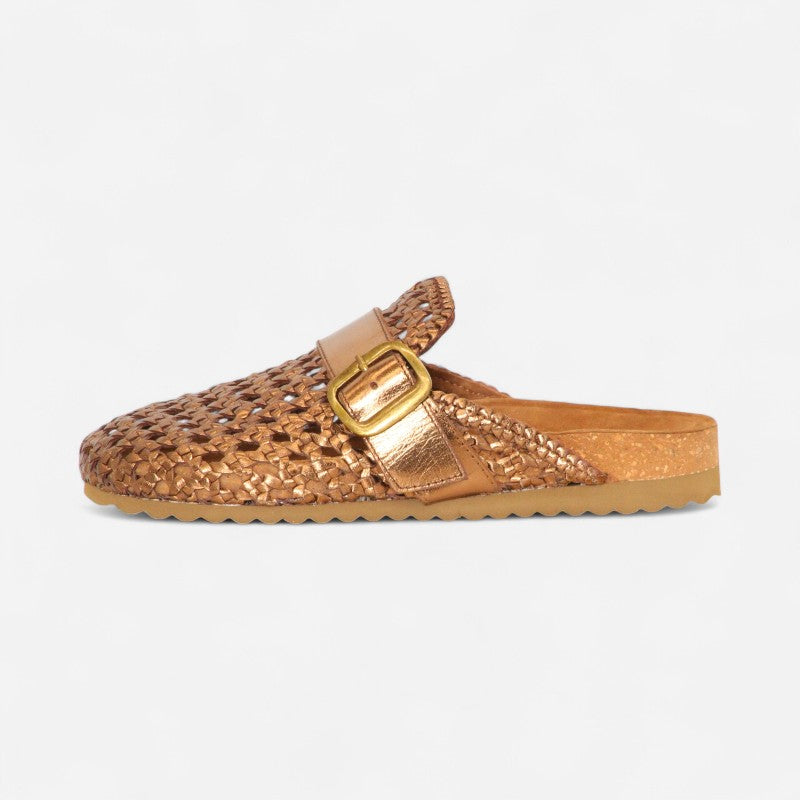 Woven Clog Bronze