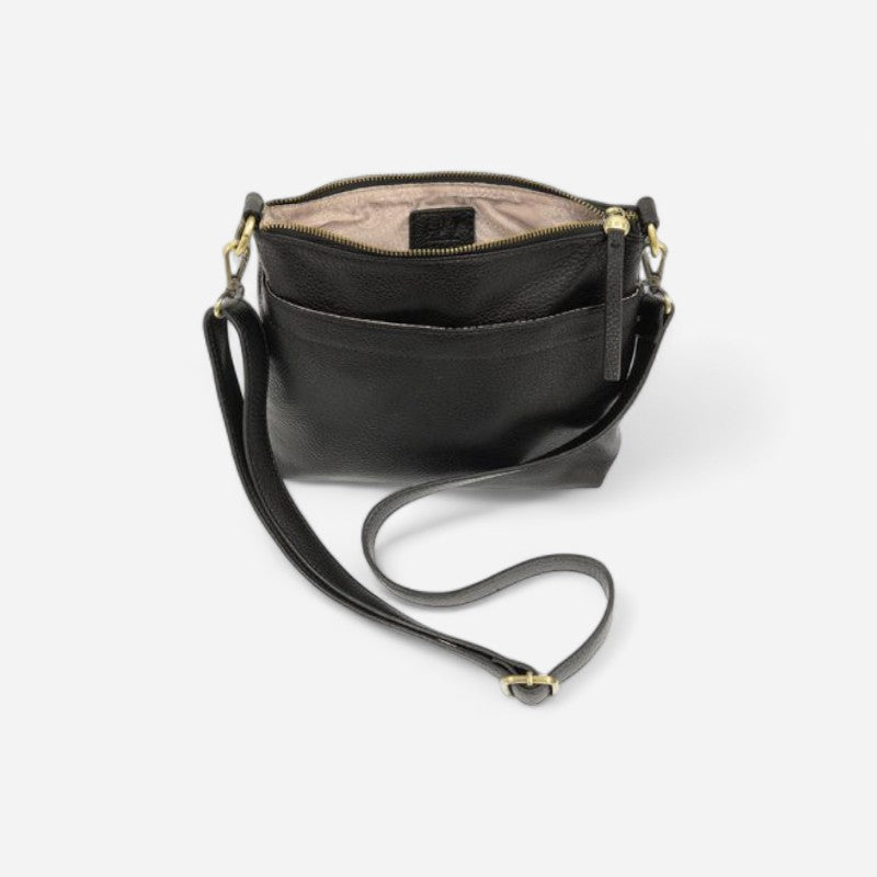 Layla Top Zip Crossbody Bag Black