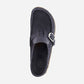 Buckley Navy Suede Leather Narrow