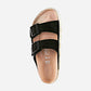 Arizona Chunky Black Suede Leather Narrow
