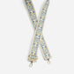 2 Folk Medallion Embroidered White Guitar Strap Only"