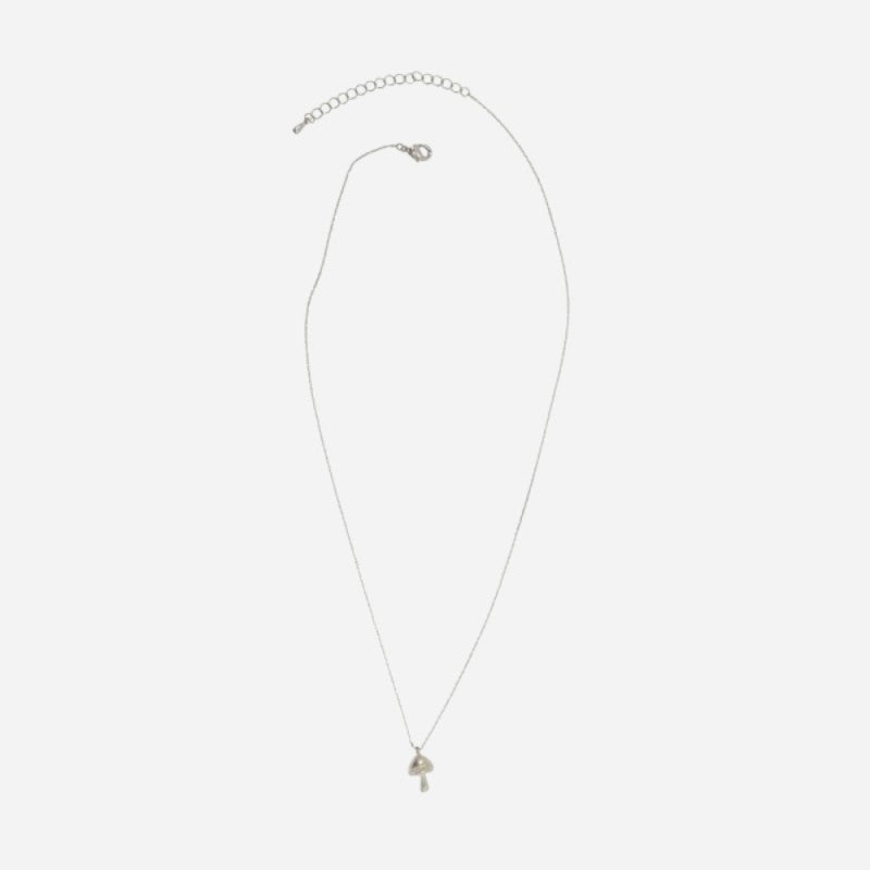 Mushroom Necklace Silver