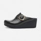 Fanny Black Leather Narrow