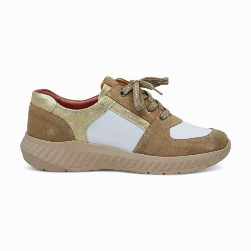 Women's Bilbao Zip Taupe/White