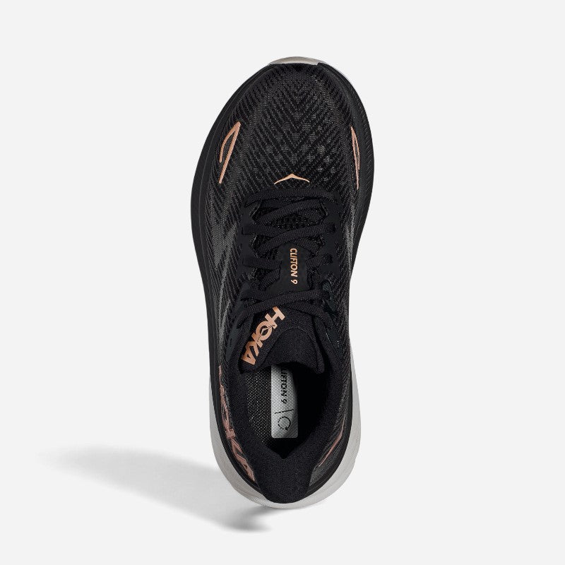 Women's Clifton 9 Black / Rose Gold Width B