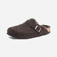 Boston Shearling Mocha Suede Leather Regular