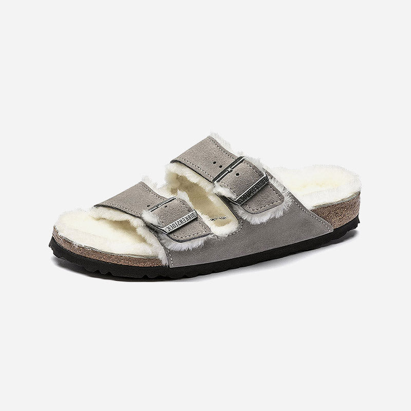 Arizona Shearling Stone Coin Suede Leather Narrow