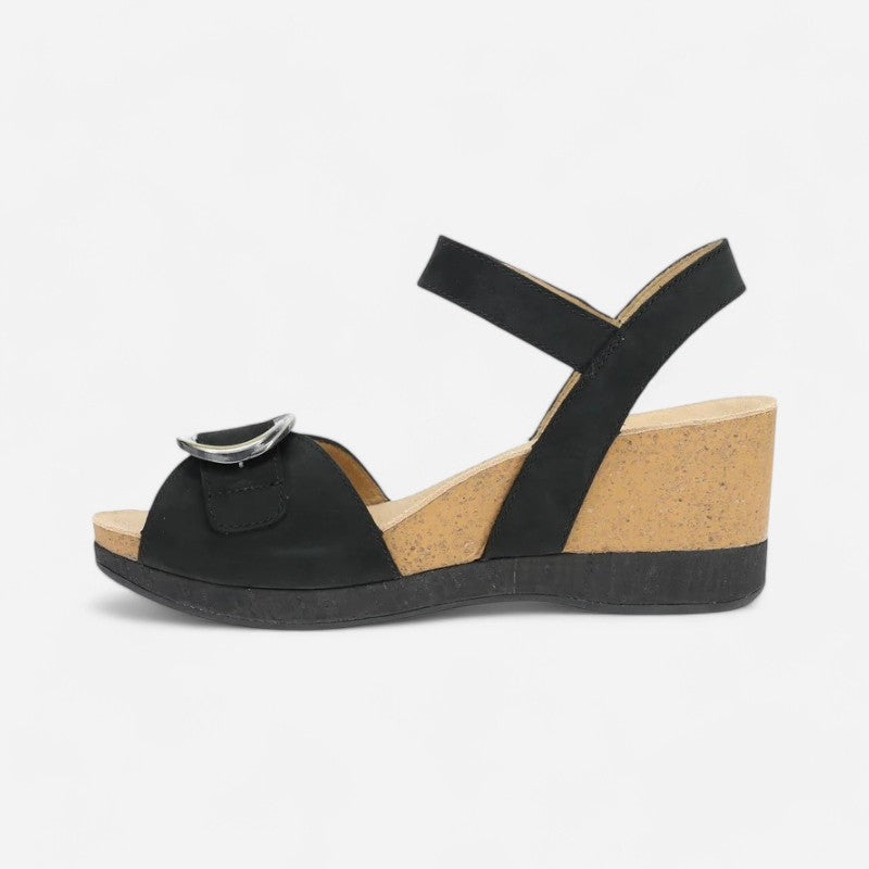 Stella Black Milled Nubuck
