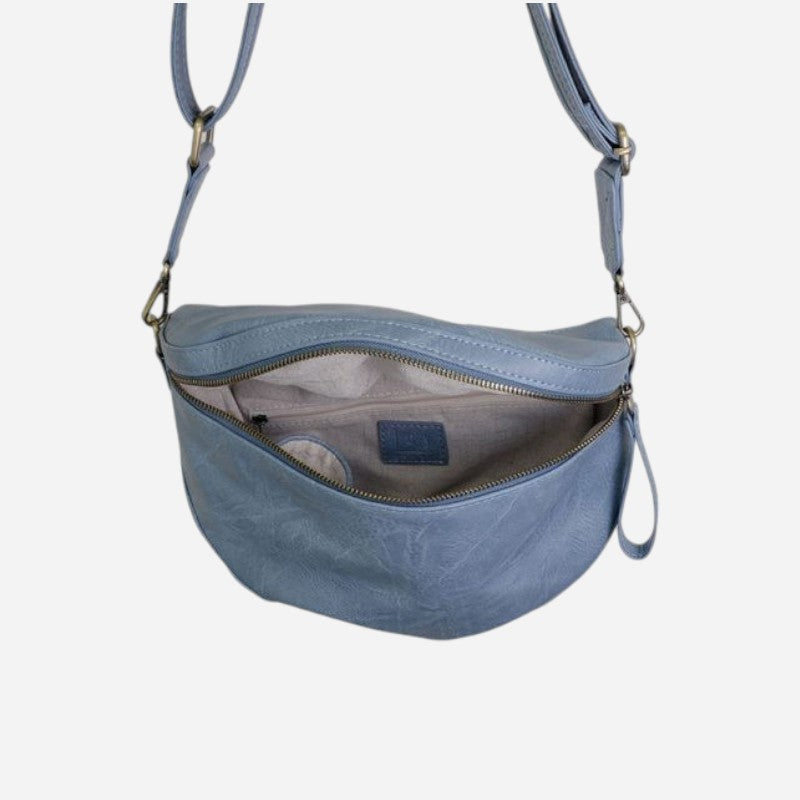 Laura Contrast Strap Sling/Belt Bag Chambray