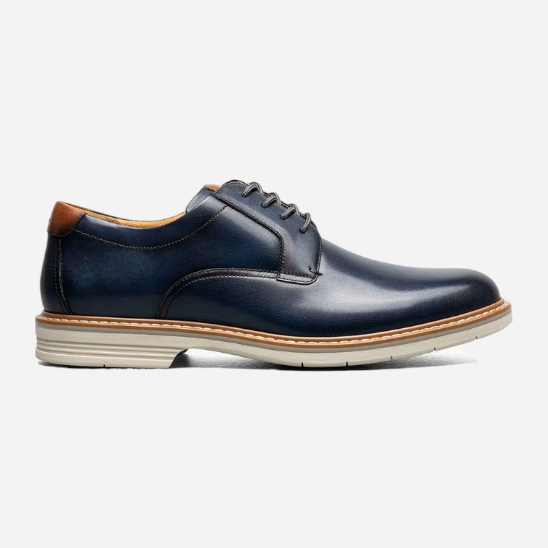 Men's Norwalk Plain Toe Oxford Navy Smooth W/White sole