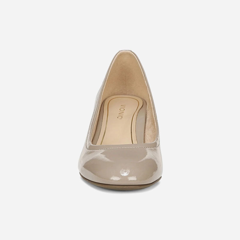 Carmel Taupe Crinkle Patent