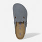 Boston Soft Footbed Basalt Gray Suede Leather Narrow