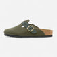 Boston Braided Thyme Suede Leather Narrow