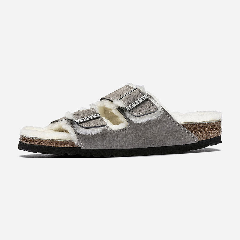 Arizona Shearling Stone Coin Suede Leather Narrow