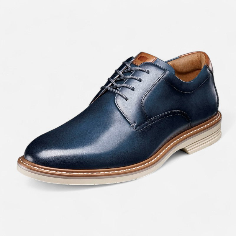 Men's Norwalk Plain Toe Oxford Navy Smooth W/White sole
