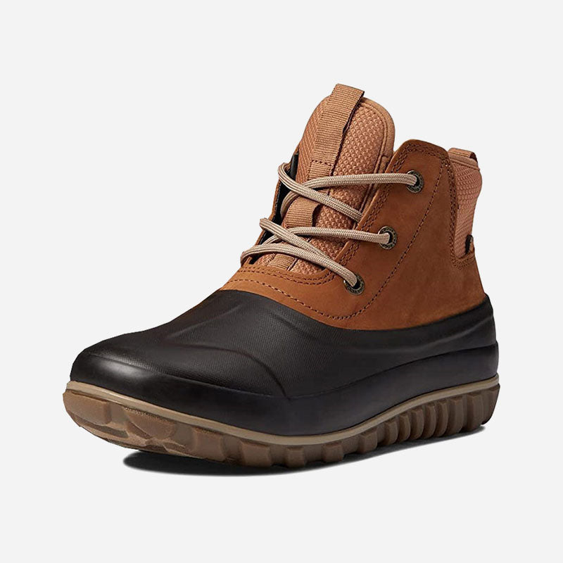 Classic Casual Lace Leather Cognac Multi