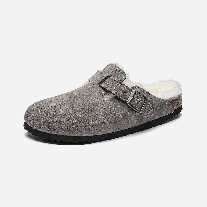 Boston Shearling Stone Coin Suede Leather Narrow