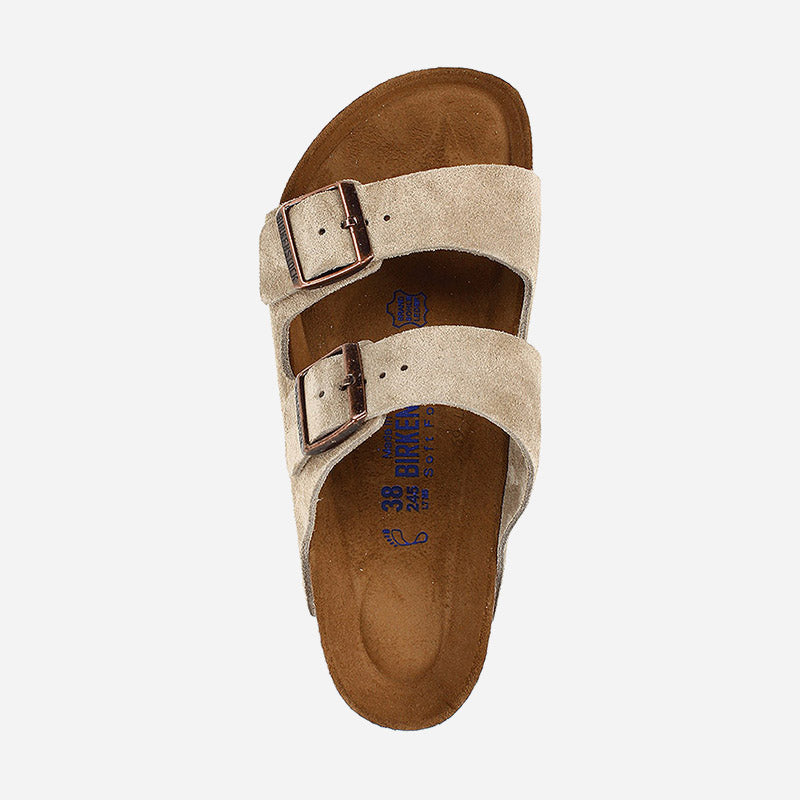 Arizona Soft Footbed Taupe Suede Leather Narrow