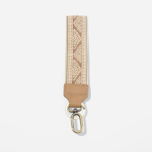 1.2 Geo Pyramid Easy Find Wristlet Keychain Tan"