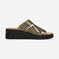 Uptown Sunset Gunmetal metallic Leather
