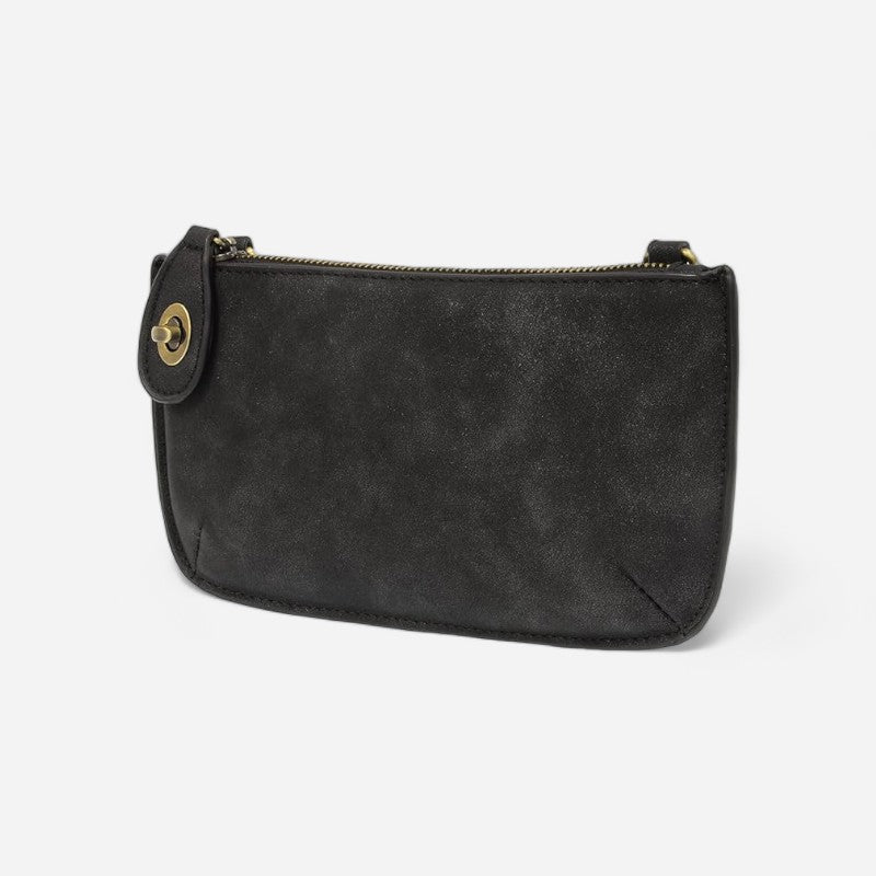 Lux Crossbody Wristlet Clutch Black
