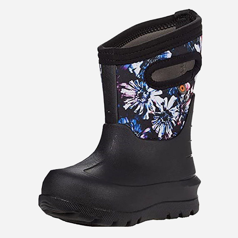 Kids Neo-Classic Real Flowers Black Multi