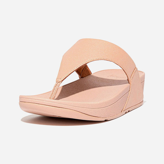 Lulu Shimmer Toe-Post Sandal All Black